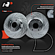 APBRPS1406 6 Pcs Front Drilled Brake Rotors & Ceramic Brake Pads