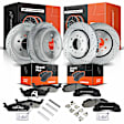 APBRPS140 Front & Rear Drilled Rotors & Ceramic Brake Pads