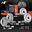 APBRPS140 Front & Rear Drilled Rotors & Ceramic Brake Pads