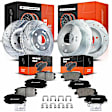APBRPS142 Front & Rear Drilled Rotors & Ceramic Brake Pads