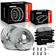 APBRPS1430 6 Pcs Front Drilled Rotors & Ceramic Brake Pads