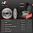APBRPS1435 6 Pcs Front Drilled Rotors & Ceramic Brake Pads