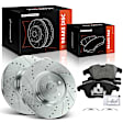 APBRPS1436 6 Pcs Front Drilled Brake Rotors & Ceramic Brake Pads
