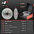 APBRPS1436 6 Pcs Front Drilled Brake Rotors & Ceramic Brake Pads