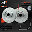 APBRPS1436 6 Pcs Front Drilled Brake Rotors & Ceramic Brake Pads