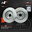 APBRPS1436 6 Pcs Front Drilled Brake Rotors & Ceramic Brake Pads