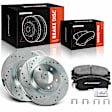 APBRPS1437 6 Pcs Front Drilled Rotors & Ceramic Brake Pads