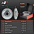 APBRPS1437 6 Pcs Front Drilled Rotors & Ceramic Brake Pads