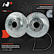 APBRPS1437 6 Pcs Front Drilled Rotors & Ceramic Brake Pads