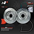 APBRPS1437 6 Pcs Front Drilled Rotors & Ceramic Brake Pads