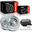 APBRPS1438 6 Pcs Front Drilled Brake Rotors & Ceramic Brake Pads