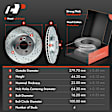 APBRPS1438 6 Pcs Front Drilled Brake Rotors & Ceramic Brake Pads