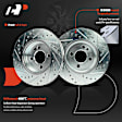 APBRPS1438 6 Pcs Front Drilled Brake Rotors & Ceramic Brake Pads