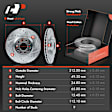 APBRPS1443 12 Pcs Front & Rear Drilled Brake Rotors & Ceramic Brake Pads