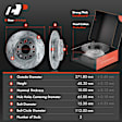 APBRPS1443 12 Pcs Front & Rear Drilled Brake Rotors & Ceramic Brake Pads