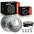 APBRPS1448 6 Pcs Rear Drilled Rotors & Ceramic Brake Pads