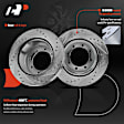 APBRPS1448 6 Pcs Rear Drilled Rotors & Ceramic Brake Pads