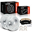 APBRPS1487 6 Pcs Front Drilled Brake Rotors & Ceramic Brake Pads