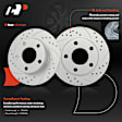 APBRPS1489 6 Pcs Rear Drilled Brake Rotors & Ceramic Brake Pads