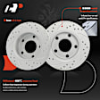 APBRPS1489 6 Pcs Rear Drilled Brake Rotors & Ceramic Brake Pads