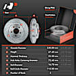 APBRPS149 Front & Rear Drilled Rotors & Ceramic Brake Pads
