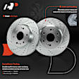 APBRPS1500 6 Pcs Front Drilled Brake Rotors & Ceramic Brake Pads