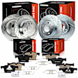 APBRPS1501 12 Pcs Front & Rear Drilled Brake Rotors & Ceramic Brake Pads