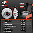 APBRPS1501 12 Pcs Front & Rear Drilled Brake Rotors & Ceramic Brake Pads