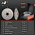 APBRPS1503 6 Pcs Rear Drilled Brake Rotors & Ceramic Brake Pads