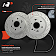 APBRPS1503 6 Pcs Rear Drilled Brake Rotors & Ceramic Brake Pads