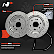 APBRPS1503 6 Pcs Rear Drilled Brake Rotors & Ceramic Brake Pads