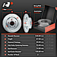 APBRPS1505 6 Pcs Rear Drilled Brake Rotors & Ceramic Brake Pads
