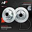 APBRPS1505 6 Pcs Rear Drilled Brake Rotors & Ceramic Brake Pads
