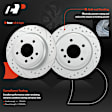 APBRPS1507 6 Pcs Rear Drilled Brake Rotors & Ceramic Brake Pads