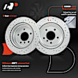 APBRPS1507 6 Pcs Rear Drilled Brake Rotors & Ceramic Brake Pads