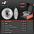 APBRPS1509 6 Pcs Front Drilled Brake Rotors & Ceramic Brake Pads