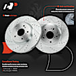 APBRPS1509 6 Pcs Front Drilled Brake Rotors & Ceramic Brake Pads