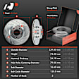 APBRPS1521 6 Pcs Front Drilled Brake Rotors & Ceramic Brake Pads
