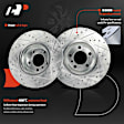 APBRPS1521 6 Pcs Front Drilled Brake Rotors & Ceramic Brake Pads