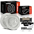 APBRPS1523 6 Pcs Rear Drilled Brake Rotors & Ceramic Brake Pads