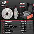 APBRPS1523 6 Pcs Rear Drilled Brake Rotors & Ceramic Brake Pads