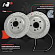 APBRPS1523 6 Pcs Rear Drilled Brake Rotors & Ceramic Brake Pads