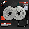 APBRPS1523 6 Pcs Rear Drilled Brake Rotors & Ceramic Brake Pads