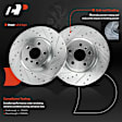 APBRPS1524 6 Pcs Front Drilled Brake Rotors & Ceramic Brake Pads