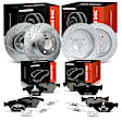 APBRPS1525 12 Pcs Front & Rear Drilled Brake Rotors & Ceramic Brake Pads