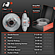 APBRPS1525 12 Pcs Front & Rear Drilled Brake Rotors & Ceramic Brake Pads