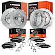APBRPS153PG Front & Rear Drilled Rotors & Ceramic Brake Pads