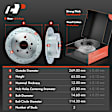 APBRPS154 Front & Rear Drilled Rotors & Ceramic Brake Pads