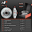 APBRPS1550 12 Pcs Front & Rear Drilled Brake Rotors & Ceramic Brake Pads