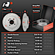 APBRPS1556 12 Pcs Front & Rear Drilled Brake Rotors & Ceramic Brake Pads